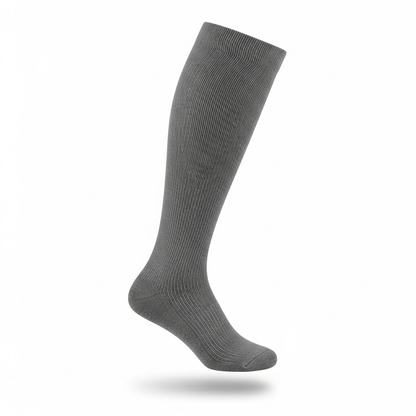 Gray 20-30mmHg compression sock for varicose veins and leg pain, unisex support for daily standing or sitting jobs